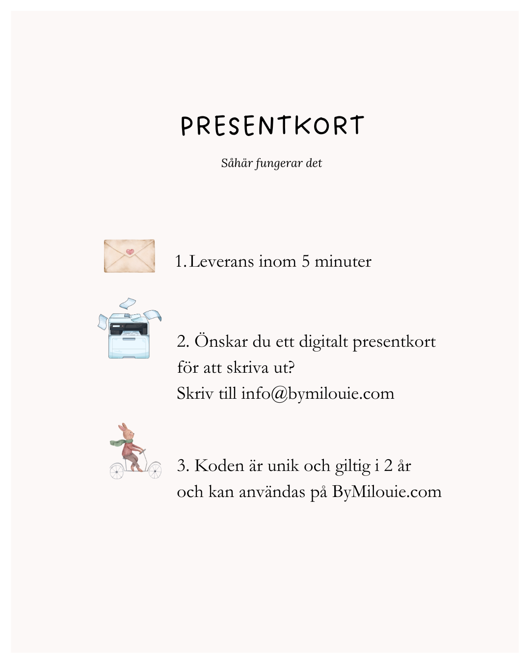Milouie - Presentkort