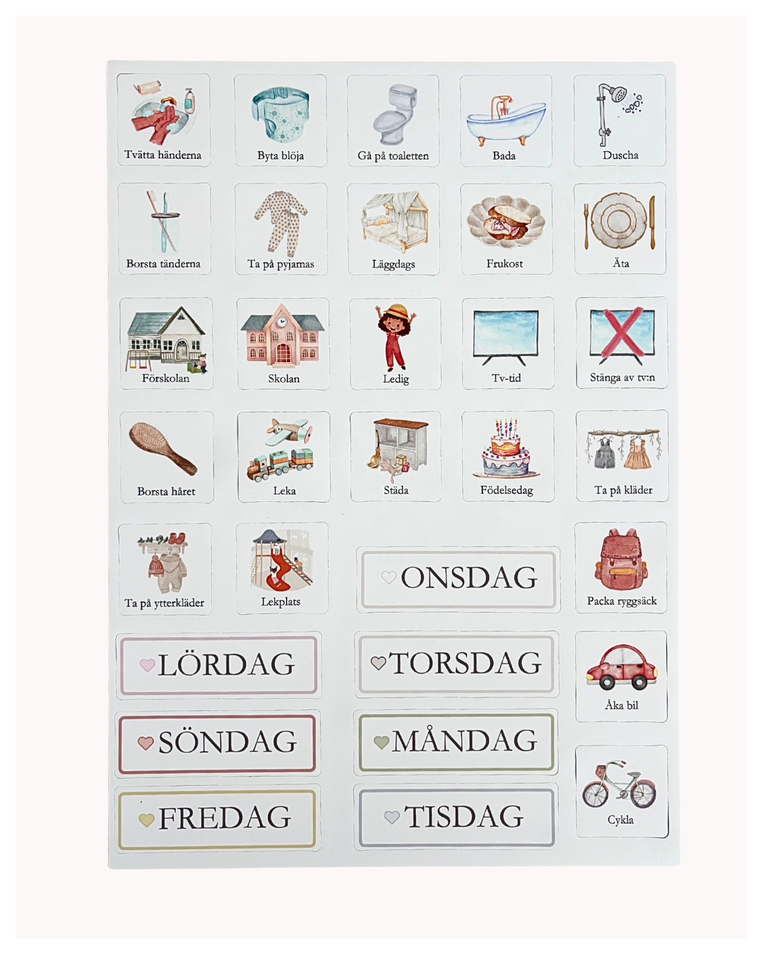 Bildstöd schema för barn - Leo